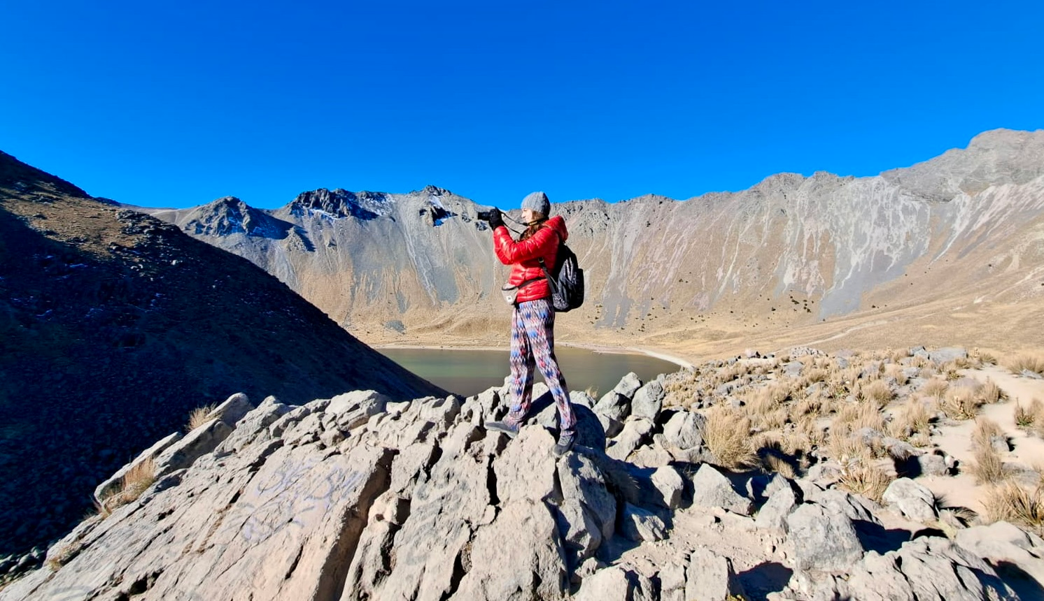 Image of Theresia taking a picture 